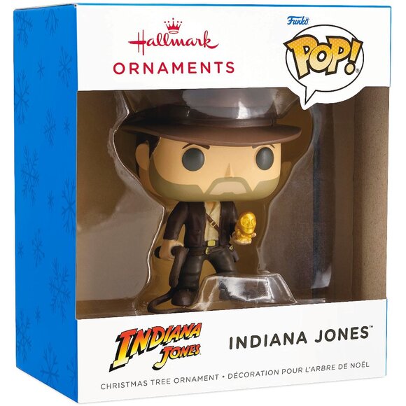 New! Indiana Jones Funko POP Hallmark Christmas Ornament Raiders of the Lost Ark - Picture 1 of 4